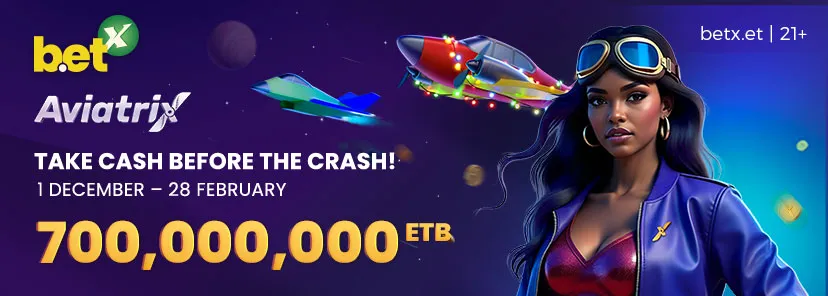 Betx Aviator promotion with a pilot, planes and a cash-out message